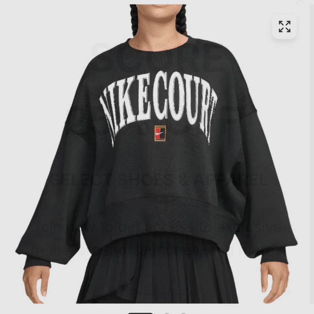 Nike Black and White Court Sweatshirt
